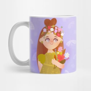 Fairy Floral Aesthetic Illustration Mug